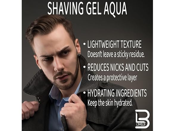 Level 3 Transparent Shaving Gel, Aqua, 33.8 oz