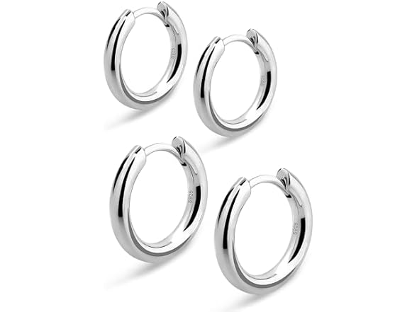 KRKC&CO NS610132 Hoop earrings men
