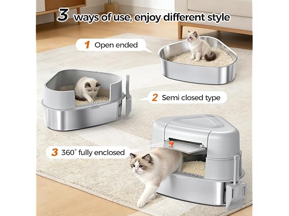 Chumajor XXL Stainless Steel Litter Box