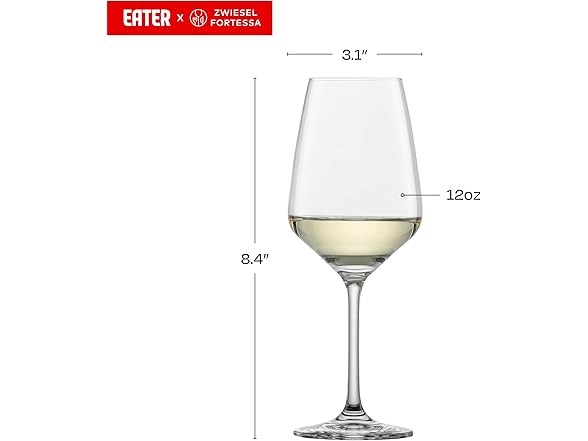 Eater x Zwiesel Fortessa Host Crystal Glasses, 12oz Set of 8