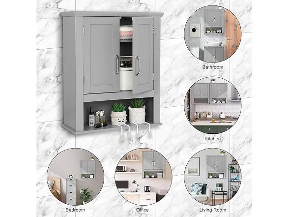 VINGLI Medecine Cabinet with 2 Doors