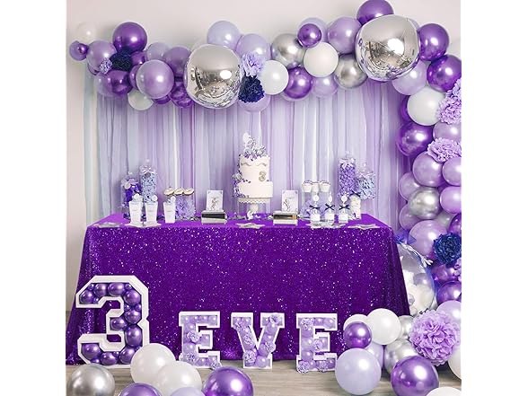 QueenDream Purple Tablecloth 50x80 Inch