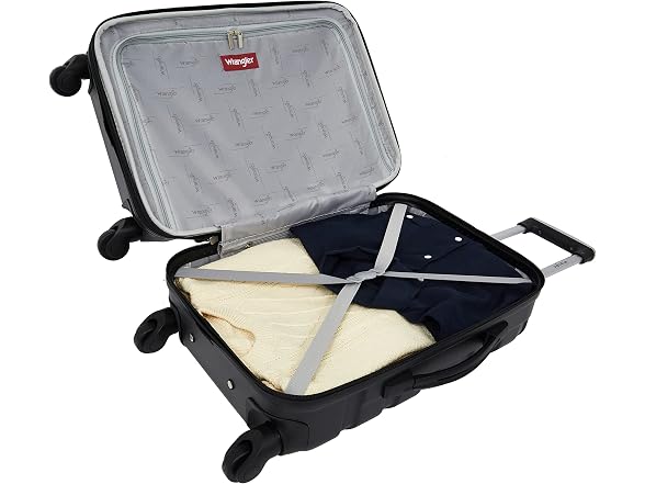 Wrangler 4 Piece Miami Luggage and Packing Cubes