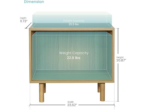 Home Zone Living Stackable Storage Cube End Table