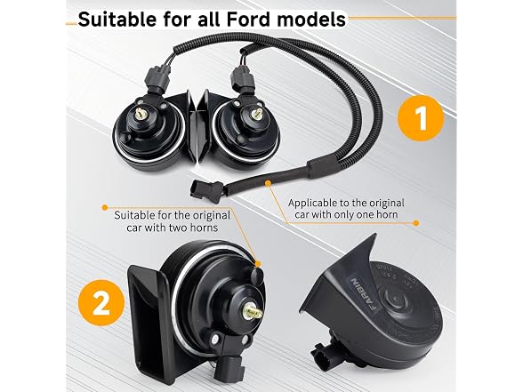 FARBIN Car Horn Replacement for Ford F150,F250,Focus