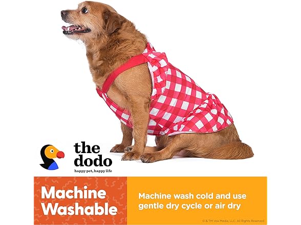 The Dodo Red Plaid Dress for Dogs