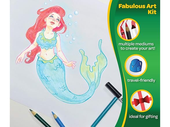 Crayola Fabulous Art Kit, Art Supplies Set, Over 100 Pieces