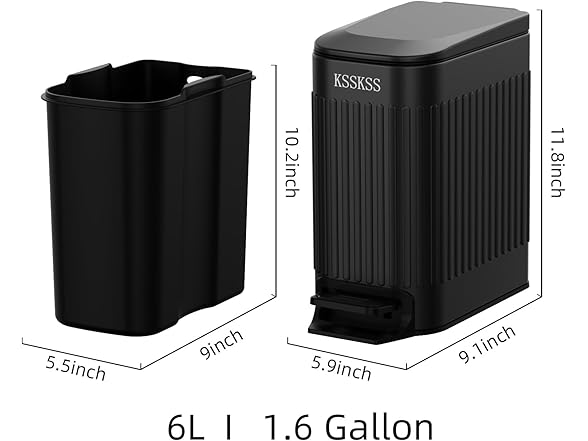 KSSKSS Small Bathroom Trash Can