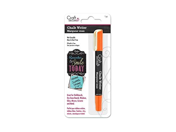 Chalk Writer, Mess Free, Wet-erasable marker Orange