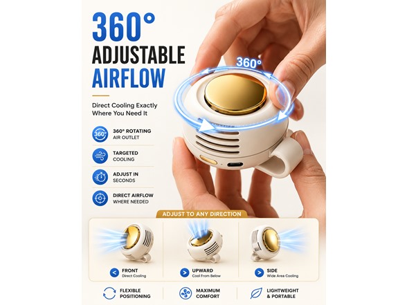 Portable Waist Fan Hands-Free