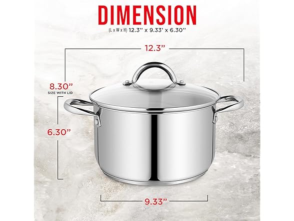 Bakken-Swiss 5-Qt Stainless Steel Stockpot