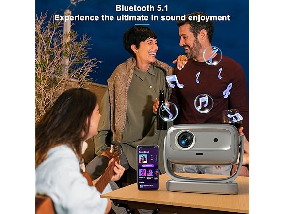 Smart TV 4K Movie Projector | 360 Stand