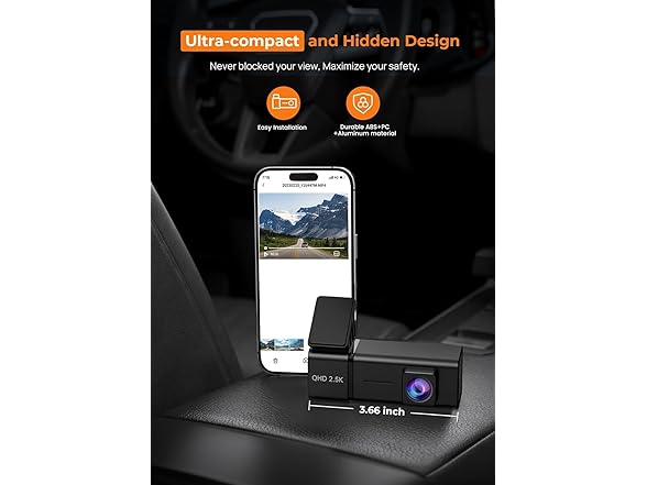 E-YEEGER QHD 2.5K Dash Cam | V100Pro