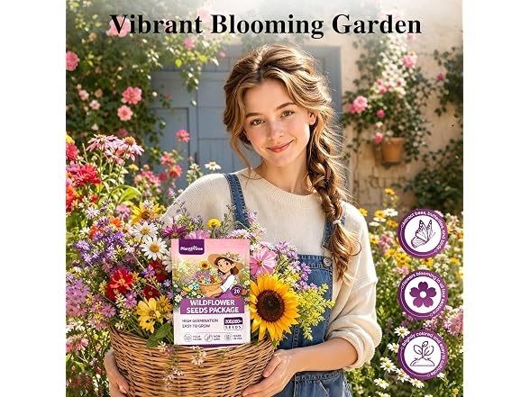 PlantPrime 4oz Wildflower Seed Bulk Mix