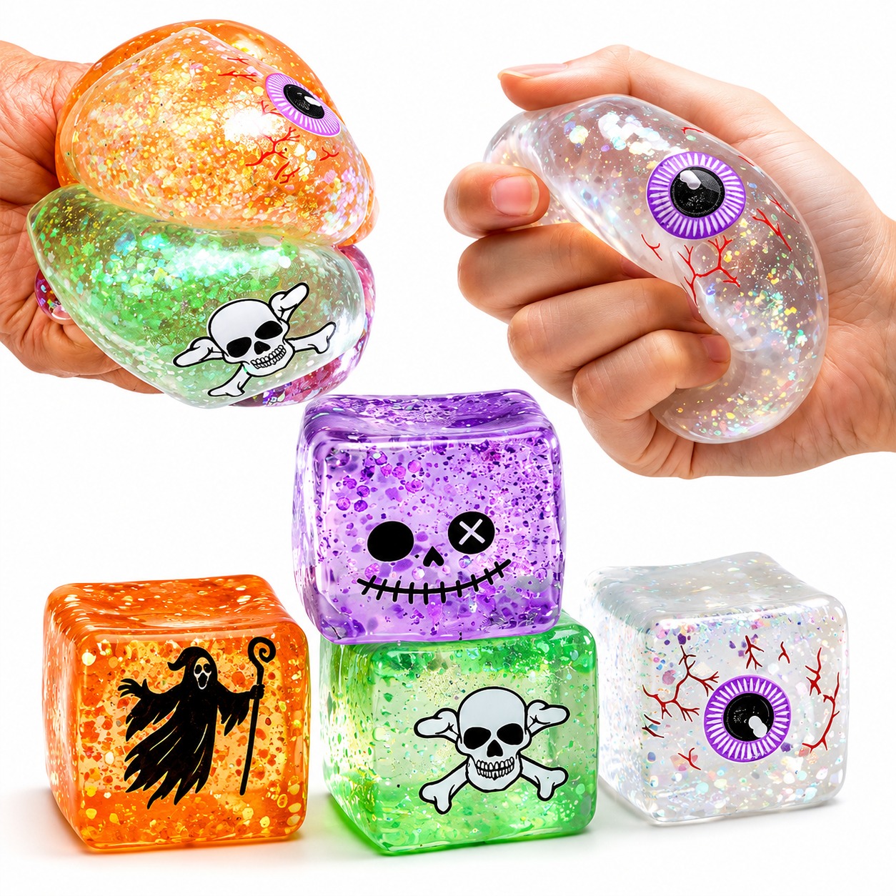Halloween Jelly Cube Squishy 2-Pack Mystery Set - Gallery 13