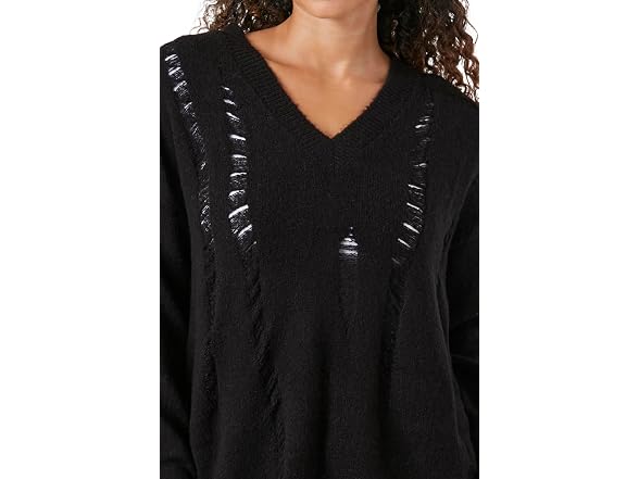 Forever 21 (M) Open-Knit V-Neck Sweater