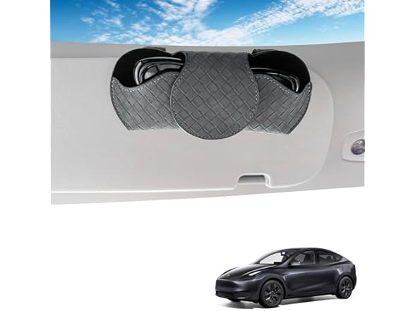 Alllake Sunglass Holder for Car Visor, Gray