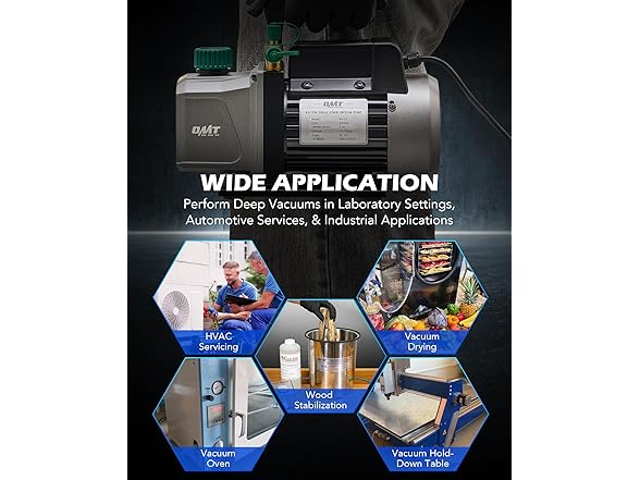 Orion Motor Tech Vacuum Pump, 4.5 cfm 1/3 hp HVAC Single Sta (Open Box)