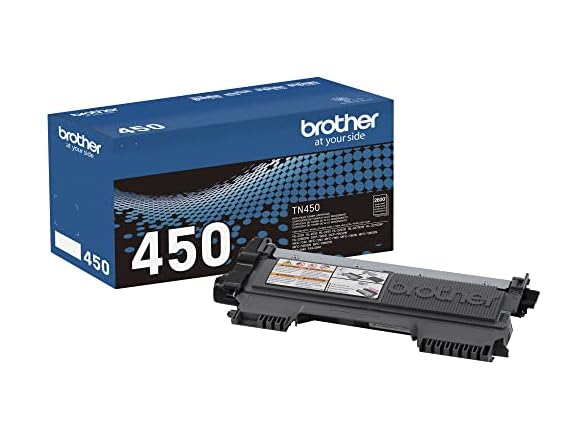 Brother Genuine High Yield Toner Cartridge, TN450, Replac