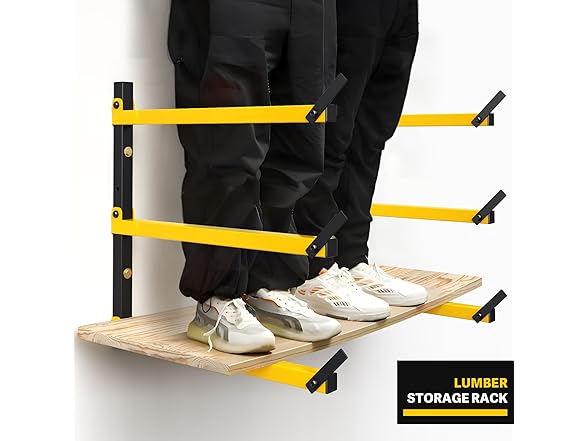 GREENER Lumber Storage Rack Folding w/ 3-Levels, 2 Ct