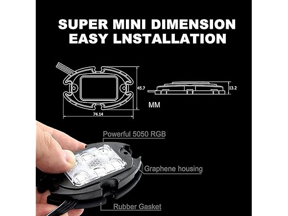 ALDST Rock Lights 4 Pack