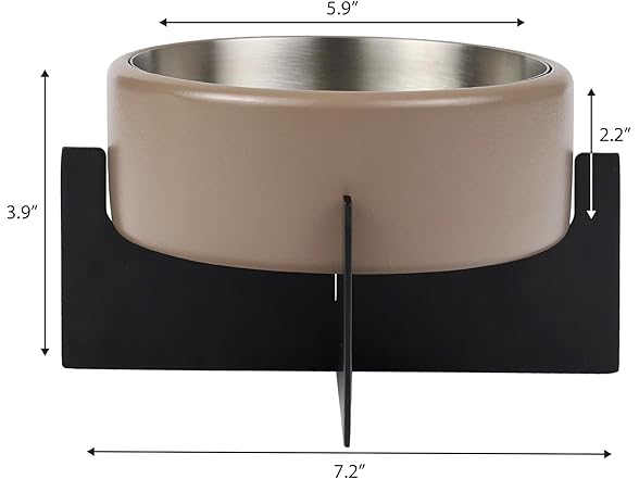 Intersecta Small/Medium Concrete and Stainless Steel Bowl