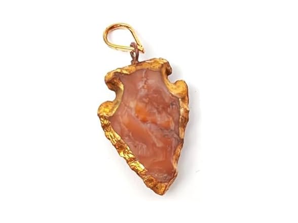 Jet Carnelian Arrowhead Pendant