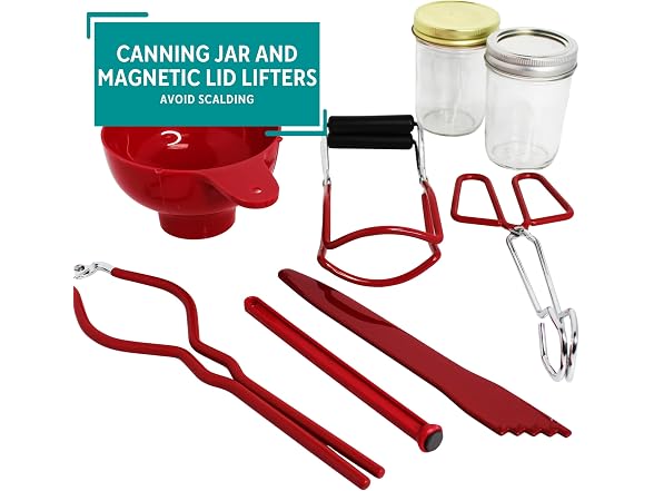 MIRRO 6 Piece Canning Tool Set, Red