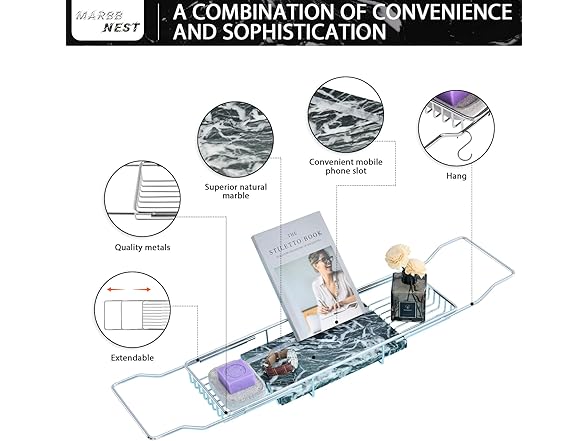 MARBBNEST Bathtub Tray Caddy