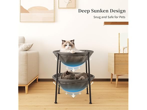 JUNSPOW Double Cat Bed