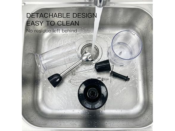 MEGAWISE Hand Blender, 5-in-1 Immersion Blender, 400W