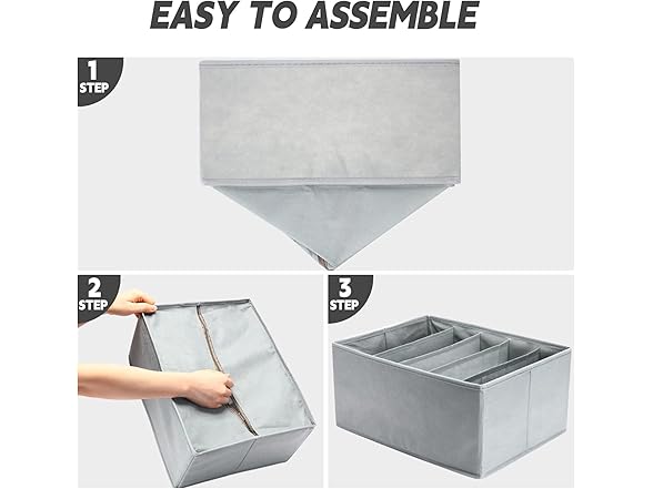 8 Pack Clothes Drawer Organizers