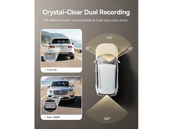 Baseus VD1 Pro Solar Dash Cam | 4K+1080P