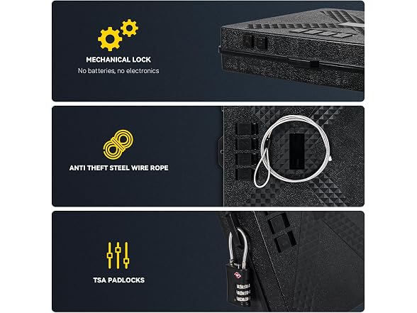 hyhjh Mechanical Lock Pistol Safe TSA