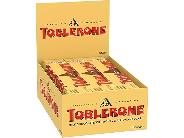 12PK TOBLERONE Milk Chocolate Bar with Honey