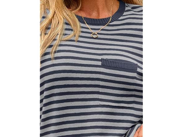 Women’s Striped Knit Pullover Sweater