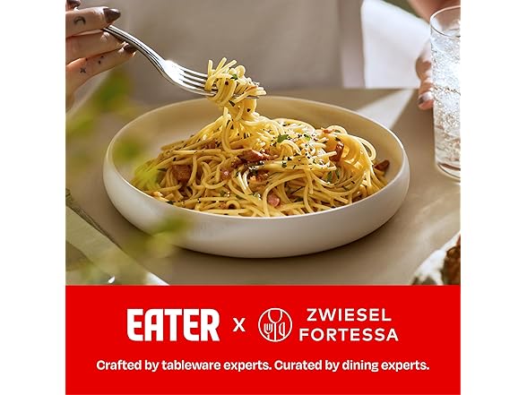 Eater x Zwiesel Fortessa Foss Stoneware, 12 Piece Dinnerware Set 
