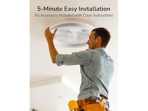 ULG Low Profile Ceiling Fan w/ Light & Remote, 19.7"