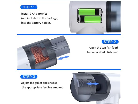 Cherlam Automatic Fish Feeder, Aquarium Fish Feeder Dispenser