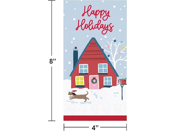 Christmas Village Guest Towels, 48 ct