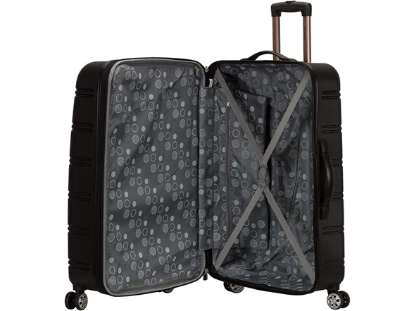 Rockland Melbourne Hardside 3 Piece Spinner Luggage Set, Black