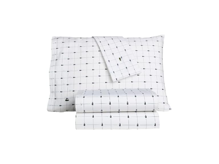 Lacoste 100% Cotton Percale Sheet Set, Full