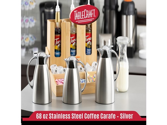 TableCraft 68oz (2L) Stainless Steel Coffee Carafe