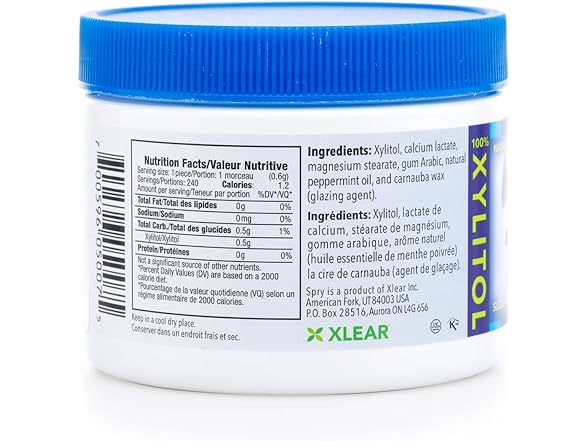 Spry Xylitol Peppermint Sugar Free Candy