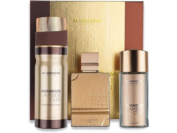 Al Haramain Amber Oud - Gold Edition Gift Set, Unisex, 3-Piece Set