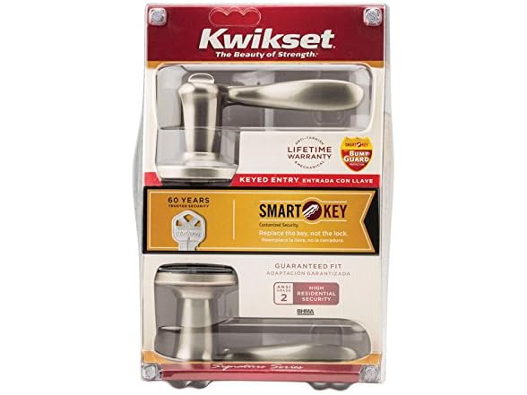 Kwikset SmartKey Tustin Entry Lever