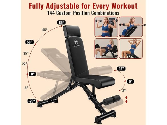 Herogift Adjustable Weight Bench