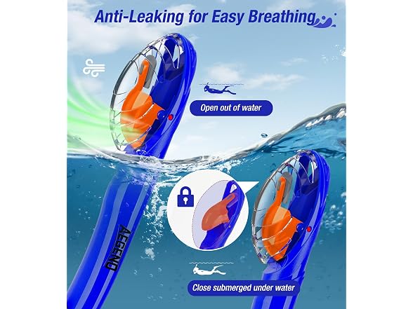 Aegend Diving Dry Snorkel 2 Pack