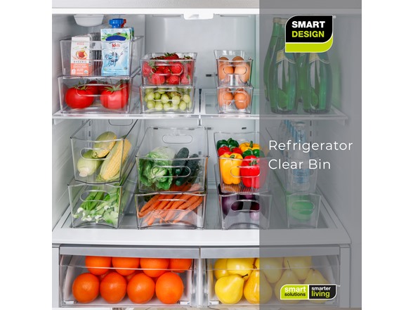 Smart Design 3pc Refrigerator Bin 8x12x4