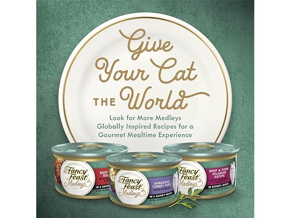 12Pk Purina Fancy Feast Wet Cat Food Medleys